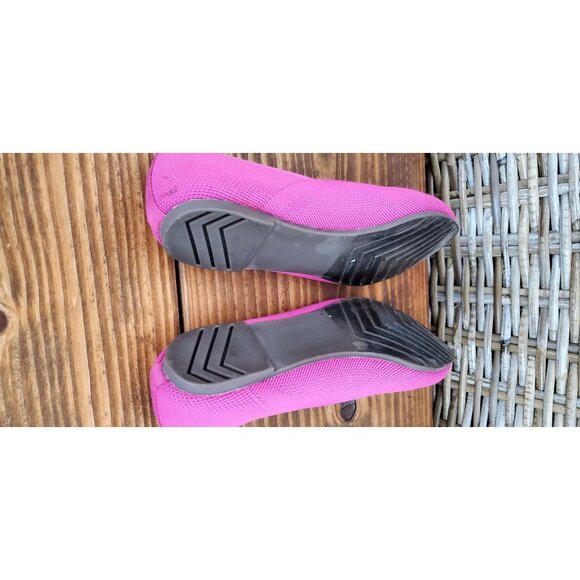 Cynthia Rowley Pink Pointed Toe Flats Shoes Recycled Fabric Size 6.5 - Picture 13 of 13